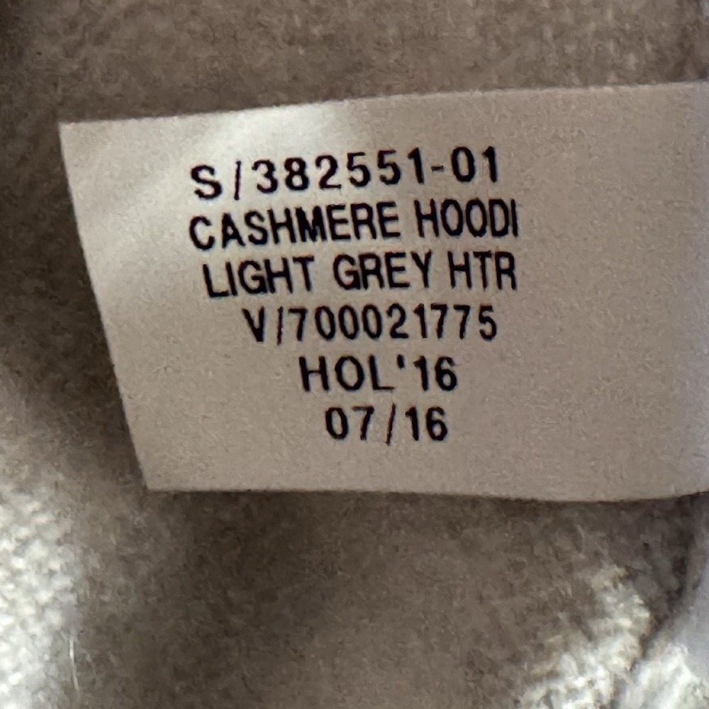 Banana Republic Todd & Duncan 100% Cashmere Hoodie M Gray Scottish Quiet Luxury - Picture 14 of 15